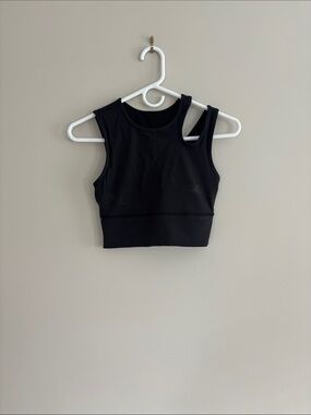 lululemon athletica Black Racerback Crop Top